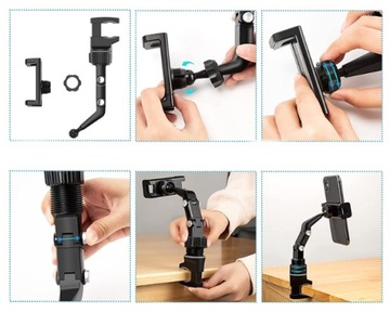 АВТОДЕРЖАТЕЛЬ ТЕЛЕФОНА НА ЗЕРКАЛО ЗАДНЕГО ОБЗОРА ДЛЯ АВТОМОБИЛЯ 360°