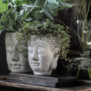 DONICZKA GŁOWA BUDDA 17x10cm CEMENTOWA