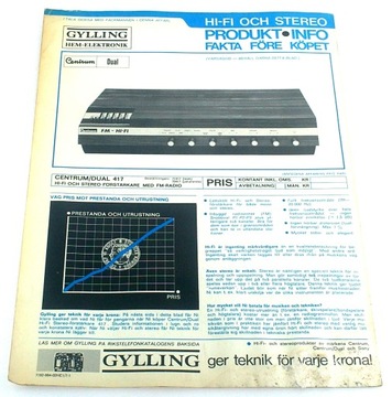 AB GYLLING CENTRUM DUAL 417 PROSPEKT HiFi