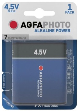 1x Bateria Płaska Agfa Photo 3LR12 4,5V Alkaliczna