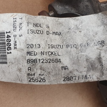 ISUZU D-MAX 2013R SPÍNACÍ SKŘÍŇKA KLÍČEK 8981232604