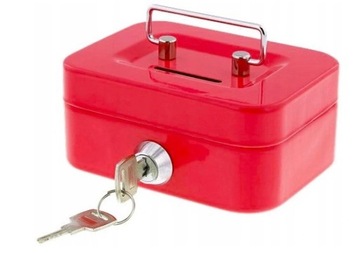 МЕТАЛЛИЧЕСКАЯ ДЕНЕЖНАЯ КОРОБКА СЕЙФ КЛЮЧ-КОПИЛКА