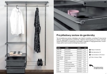 System regałowy Integri SZYNA PIONOWA MONTAŻOWA pojedyn. WLS 1000 ANTRACYT