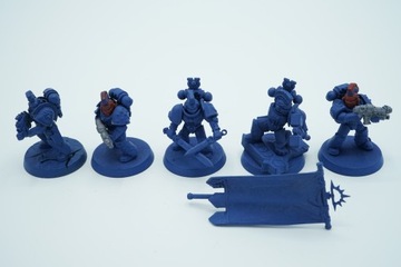 Warhammer 40k Space Marines Ultramarines Squad zestaw 5 figurek plastik