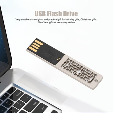 USB-накопитель 16 ГБ/32 ГБ/64 ГБ/128 ГБ Thumb Metal 2.0 Портативный водонепроницаемый металл