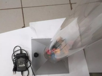 LAMPA PODŁOGOWA DIREKT AVA KOLUMNA WODNA Z RYBKAMI LED