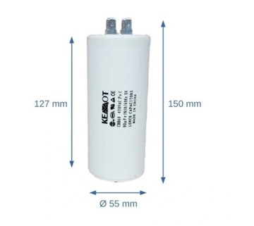 Kondensator 80uF 450V do silników 1- fazowych