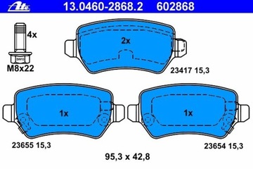 КОЛОДКІ ГАЛЬМА. ЗАД OPEL ASTRA G/H, CORSA C,KIA VENGA 