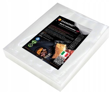 Worki moletowane do pakowania próżniowego 20x30 cm, 50 szt