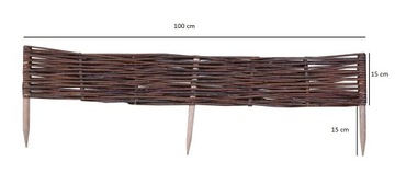 Palisada wiklinowa H15 - L100 płotek z wikliny