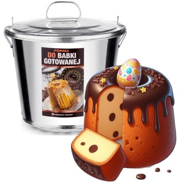 Forma do babki gotowanej - blacha - babka z tuleją - średnia - 1,8 L