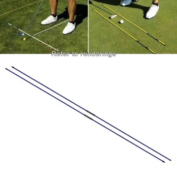 2 szt. Kije golfowe do treningu huśtawki Rod Ball pomoc w uderzaniu niebieski