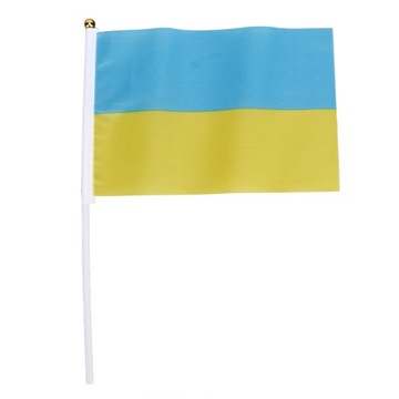 10 zestaw ukraińska podręczne flagi Mini