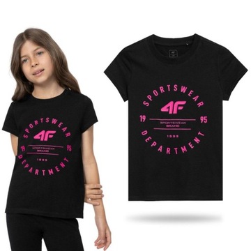 KOSZULKA DZIEWCZĘCA 4F PODKOSZULEK T-SHIRT SPORT