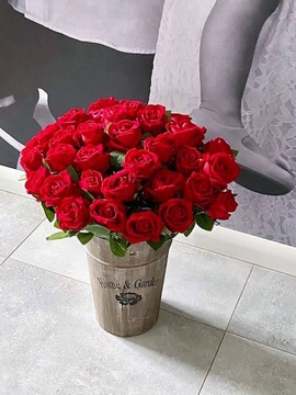 10 искусственных роз типа Living XL 50 см