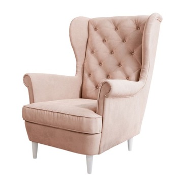 Klasyczny fotel uszak Teddi skandynawski Magic Velvet 2253