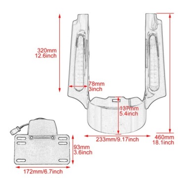 Светодиодные фонари заднего крыла Harley Davidson Touring Road King Glide Electra