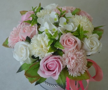 ЦВЕТОЧНАЯ КОРОБКА МЫЛЬНЫЕ ЦВЕТЫ ДЛЯ ПОДАРОЧНОГО БУКЕТА