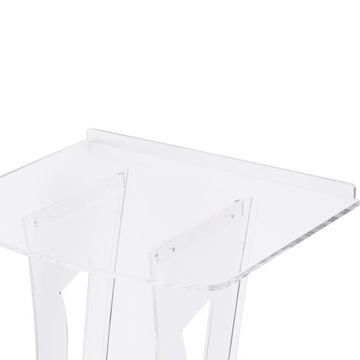 Платформа для проведения конференций на стоячем акриловом подиуме. Прозрачный праздник