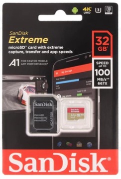 Extreme microSDHC 32 ГБ 100/60 МБ/с A1 V30 GoPro
