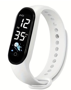 Elektroniczny zegarek LED z ekranem dotykowym Biały