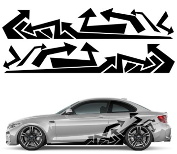 2x Samolepka Grafika na auto Motiv Šipky Šíp Tvary 44x241
