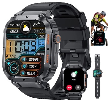 INTELIGENTNY ZEGAREK SPORTOWY BLUETOOTH POŁĄCZENIE MONITOR TĘTNA SMARTWATCH PREZENT