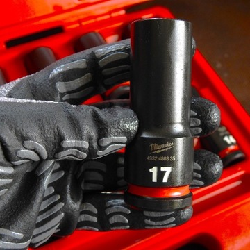 НАБОР ДЛИННЫХ УДАРНЫХ ГОЛОВОК 1/2 ДЮЙМА 10-24ММ 10 ШТ. 6 УГОЛЬНЫХ + КОРОБКА