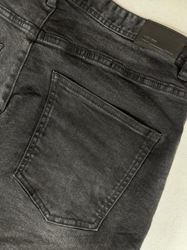 HOUSE jeans czarne bojówki cargo slim fit W31L32 84cm
