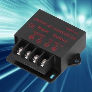 Przetwornik napięcia DC 12 V 24 V do 5 V 5A Moduł transformatora reduktora