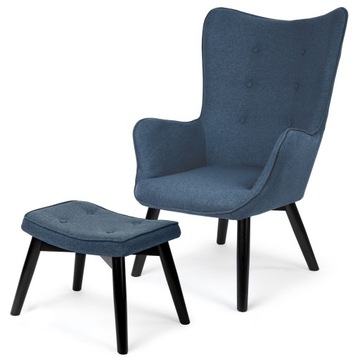 Sofatel Norse blue кресло с подставкой для ног