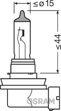 ОРИГИНАЛЬНАЯ ЛАМПОЧКА OSRAM H11 12 В 55 Вт PGJ19-2 64211