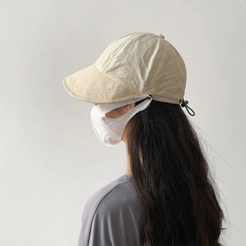 Upgraded Quick-drying Baseball Cap Japanese Women Hang Masks Sun