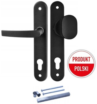 KLAMKA POCHWYT UCHWYT DO FURTKI BRAMKI GAŁKA STAŁA CZARNY 90mm STEELFENCE