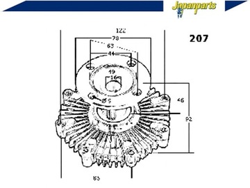 JAPANPARTS SPOJKA VISKÓZNÍ TOYOTA HILUX 10 199