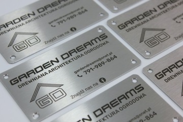 Табличка из нержавеющей стали с логотипом, 10 шт. 90х50.