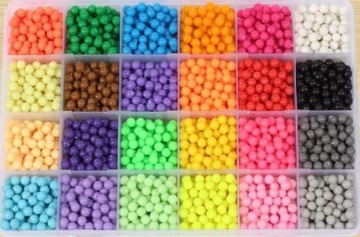 МЕГА набор WATER BEADS XXL 6000+ штук Подарочные УЗОРЫ Шаблоны AQUA WATER KO