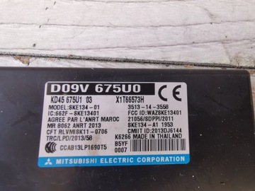 MAZDA CX3 MODUL KEYLESS ŘÍZENÍ D09V675U0