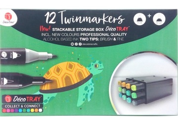 TWINMARKERS ДВУХСТОРОННЯЯ КОРОБКА 12 ШТ. Алкоголь 154-158 Синий Meduza