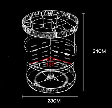 Поворотная подставка для хранения косметики.
