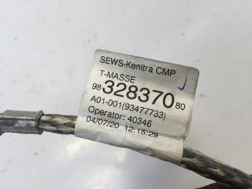 PEUGEOT 2008 II КАБЕЛЬ МАССЫ 9832837080