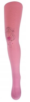 КОЛГОТКИ с рисунком 40 DEN из микрофибры 128/134 РОЗОВЫЕ