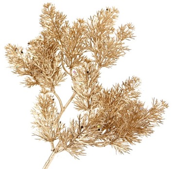 Gałązka świąteczna, gęsty świerk / SOSENKA / ZŁOTY z brokatem, dł. 45cm