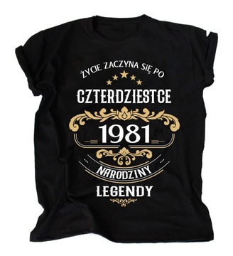 KOSZULKA MĘSKA PREZENT URODZINY 30 40 50 60 70 80