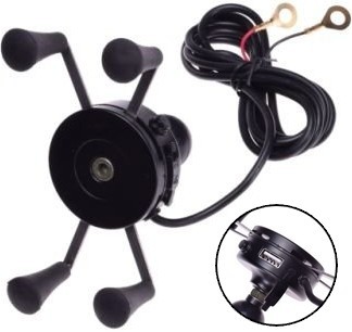 Uchwyt telefonu nawigacji Motocyklowy LEOSHI USB