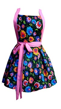 ELEGANCKI FARTUCH KUCHENNY sukienka PIN UP FOLK