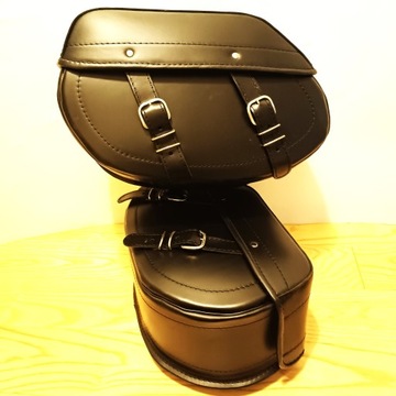 БОЛЬШИЕ БОКОВЫЕ САНИНИЦЫ ИЗ КОРОВЬЕЙ КОЖИ HARLEY DAVIDSON DYNA SOFTAIL TOURING QUALITY