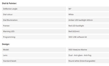 Указатель уровня топлива VDO 3-180 Ом A2C59514184