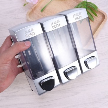 Дозатор мыла с помпой для настенного крепления.