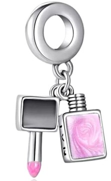 MD charms beads RÓŻOWA szminka perfum | S925
